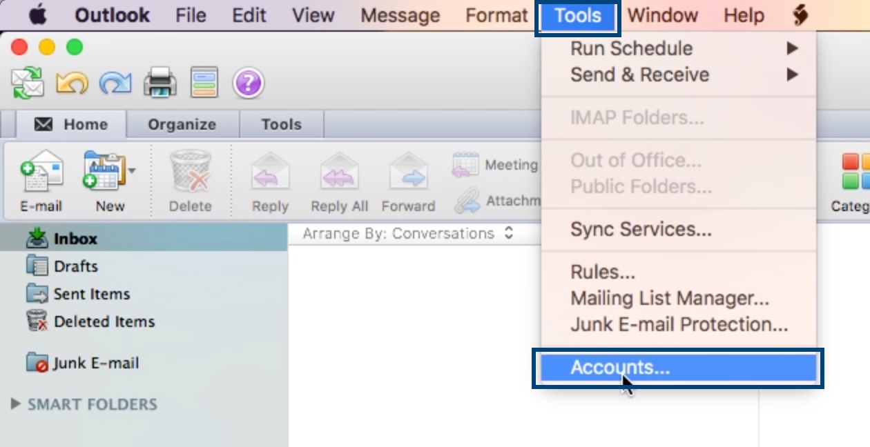 where can i find my mail messages that are sending in outlook for mac